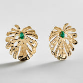 Just Breezy Palm Leaf Earrings - Palm Leaf