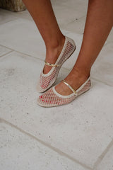 Meghan Mesh Flats-Bone