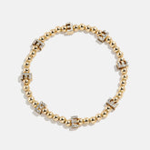 Gold/Pavé Repeating Initial Pisa Bracelet - E
