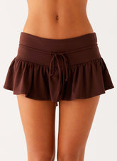 Landon Mini Skort - Chocolate