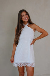 Dara Halter Mini Dress- Off White