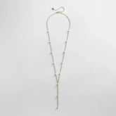 Juliet Pearl Lariat Necklace - Gold/Pearl
