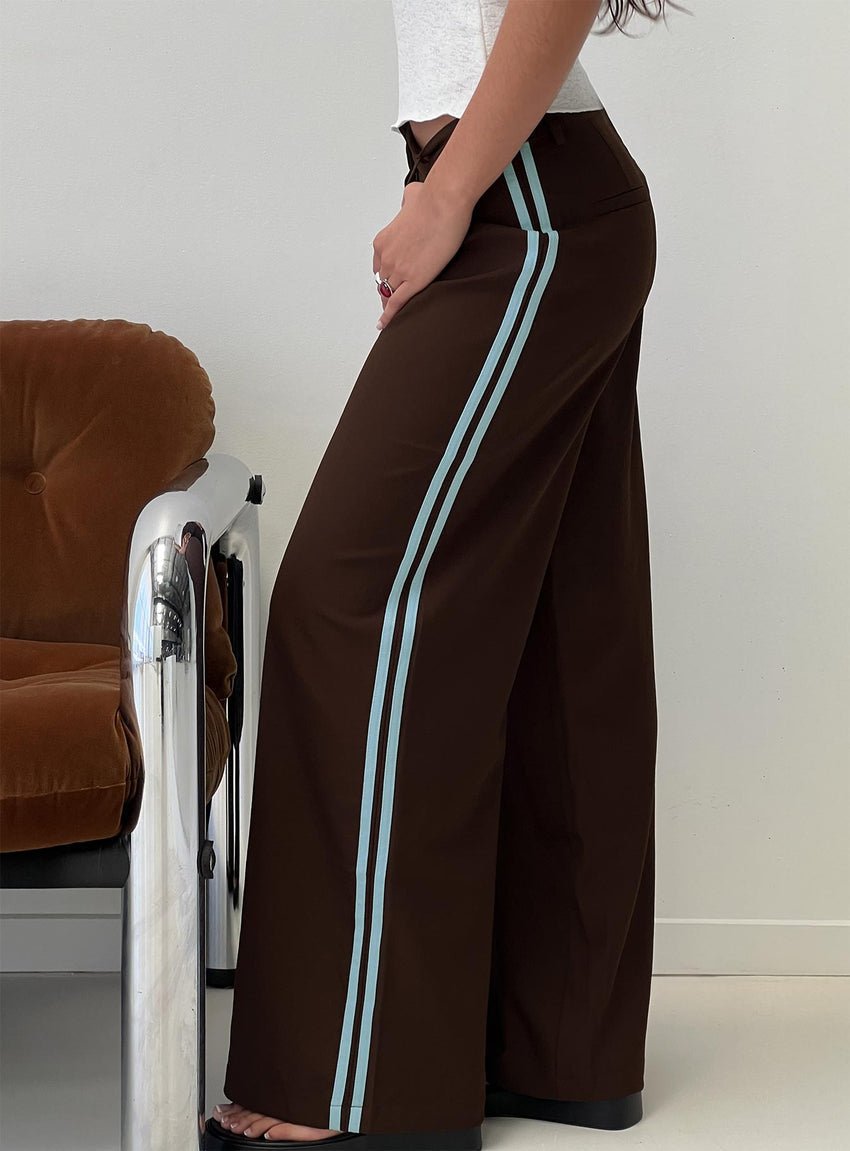 Wendi Tipping Suit Pant Brown / Blue