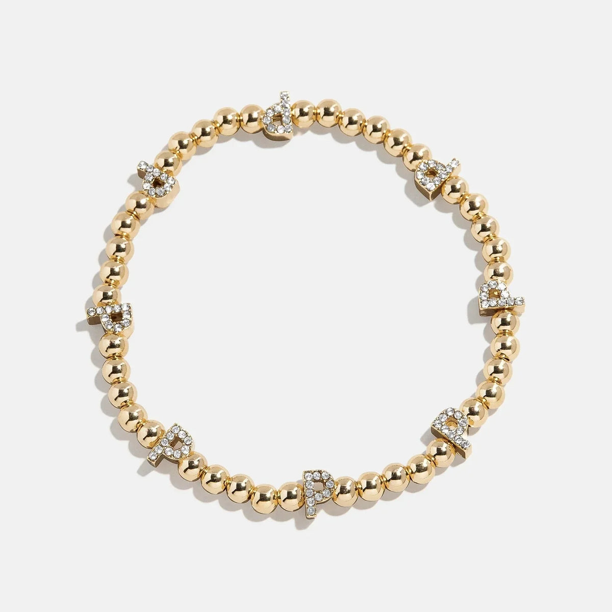Gold/Pavé Repeating Initial Pisa Bracelet - P