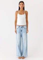 Chauncey Halter Top - White