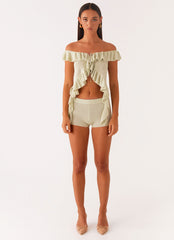 Fantasise Knit Mini Shorts - Mint