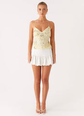 Kamilla Sequin Cami Top - Yellow