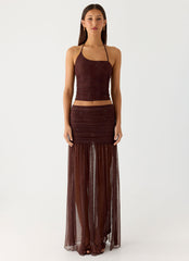 Sparkling Night Top - Chocolate