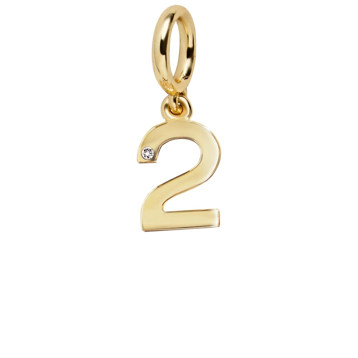 Gold Number Cluster Charm - 2
