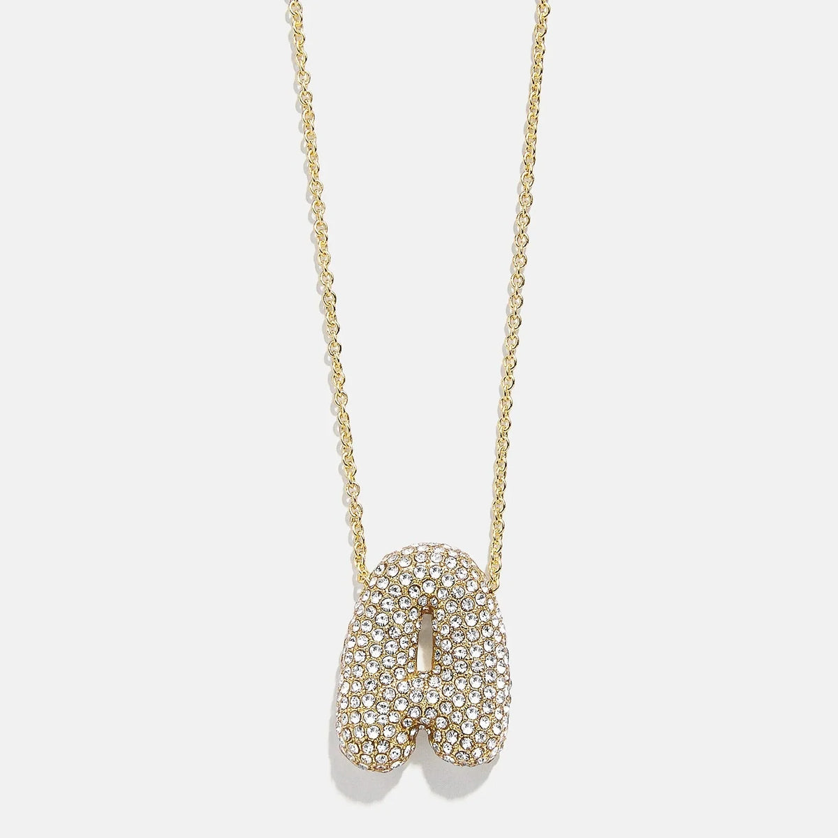 Kids’ Bubble Initial Necklace - Gold/Pavé